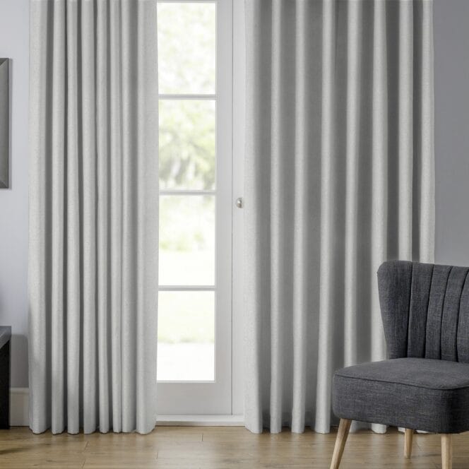 Velour Silver Curtains