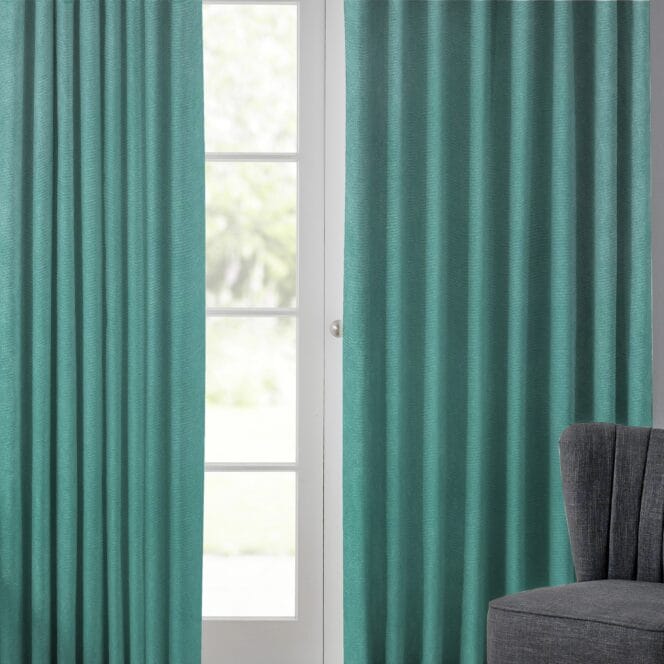 Velour Teal Curtains