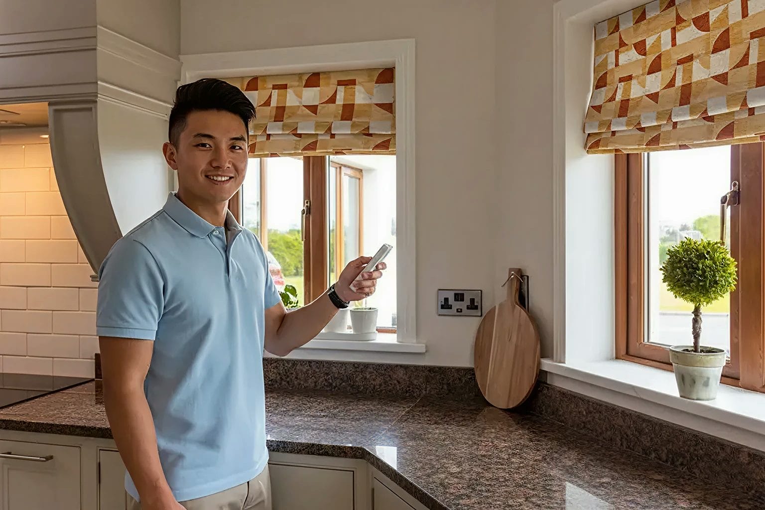 Motorised Roman Blinds: How to Integrate Them Seamlessly into Modern Kitchens