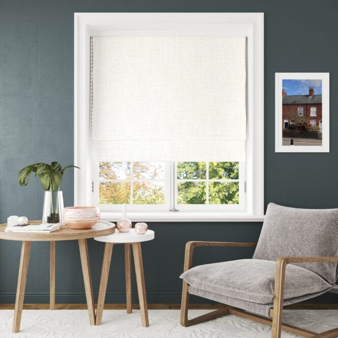 Sewing House Polly Bone White Roman Blind Sewing House Polly Bone White Roman Blind