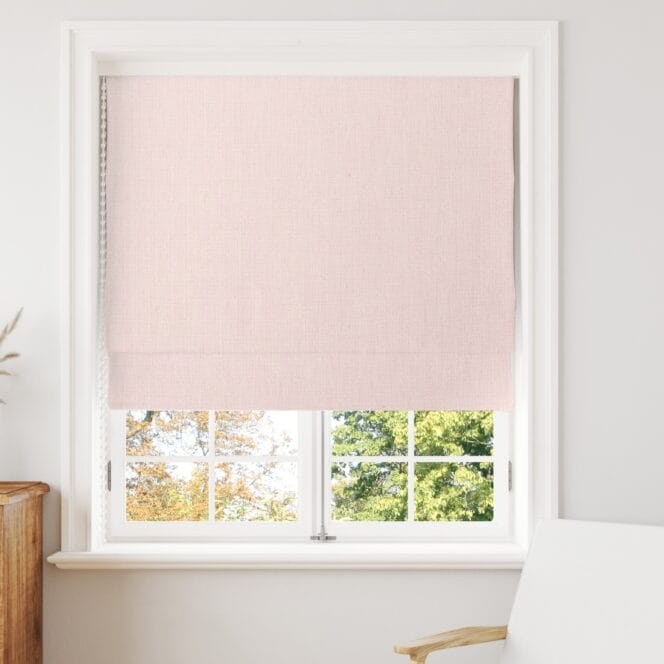 Sewing House Polly Soft Pink Roman Blind