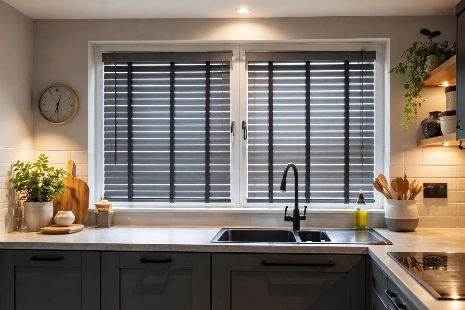 Modern kitchen with natural light