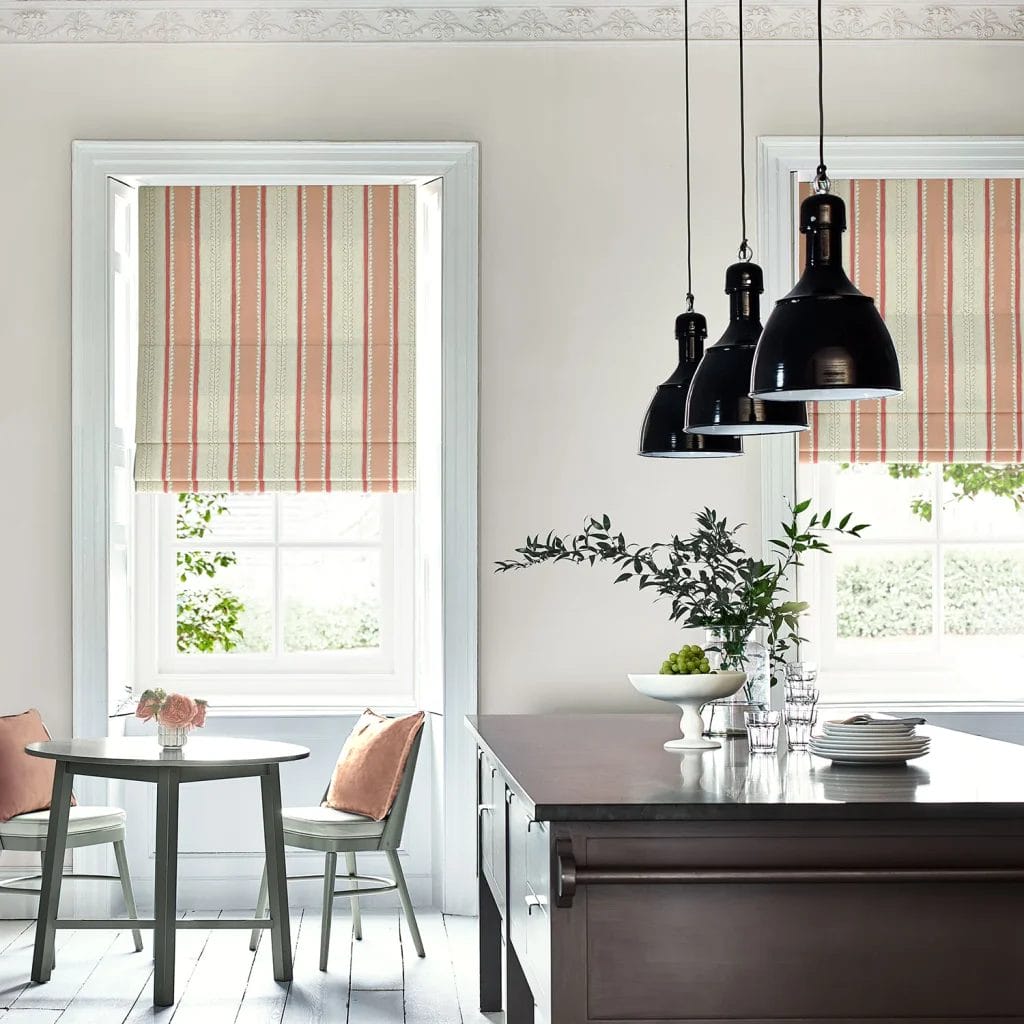 Linwood Dimity Marshmallow Roman Blind Linwood Dimity Marshmallow Roman Blind