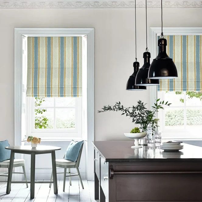 Linwood Dimity Powder Blue Roman Blind
