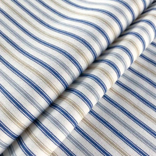 Ian Mankin Skinny Ticking Stripe Coast Roman Blind